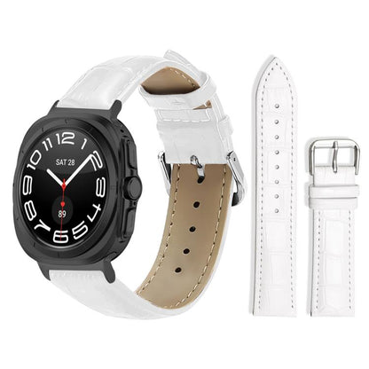 Bracelet de montre en cuir à boucle ardillon xDfind, texture bambou, For Samsung Galaxy Watch Ultra / Ultra 2025 22mm, For Samsung Galaxy Watch8 / Wacth8 Classic 22mm, For Samsung Galaxy Watch7 / FE / 6 / 5 / 4 20mm, For Samsung Galaxy Fit3 SM-R390 20mm