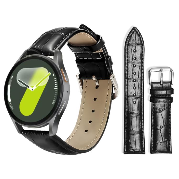 Bracelet de montre en cuir à boucle ardillon xDfind, texture bambou, For Samsung Galaxy Watch Ultra / Ultra 2025 22mm, For Samsung Galaxy Watch8 / Wacth8 Classic 22mm, For Samsung Galaxy Watch7 / FE / 6 / 5 / 4 20mm, For Samsung Galaxy Fit3 SM-R390 20mm