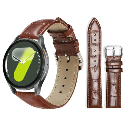 Bracelet de montre en cuir à boucle ardillon xDfind, texture bambou, For Samsung Galaxy Watch Ultra / Ultra 2025 22mm, For Samsung Galaxy Watch8 / Wacth8 Classic 22mm, For Samsung Galaxy Watch7 / FE / 6 / 5 / 4 20mm, For Samsung Galaxy Fit3 SM-R390 20mm