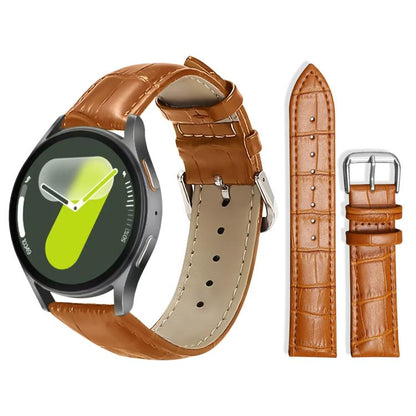 Bracelet de montre en cuir à boucle ardillon xDfind, texture bambou, For Samsung Galaxy Watch Ultra / Ultra 2025 22mm, For Samsung Galaxy Watch8 / Wacth8 Classic 22mm, For Samsung Galaxy Watch7 / FE / 6 / 5 / 4 20mm, For Samsung Galaxy Fit3 SM-R390 20mm