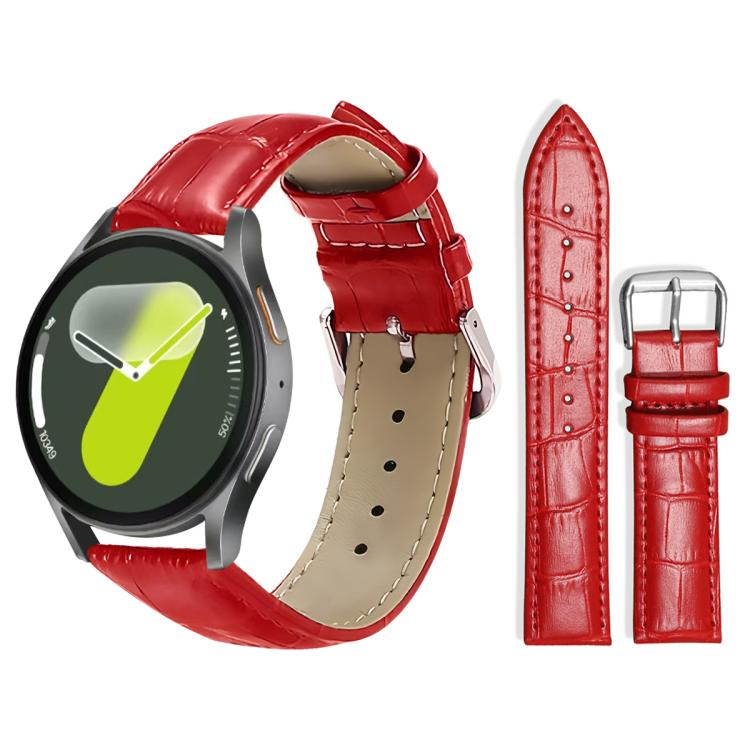 Bracelet de montre en cuir à boucle ardillon xDfind, texture bambou, For Samsung Galaxy Watch Ultra / Ultra 2025 22mm, For Samsung Galaxy Watch8 / Wacth8 Classic 22mm, For Samsung Galaxy Watch7 / FE / 6 / 5 / 4 20mm, For Samsung Galaxy Fit3 SM-R390 20mm