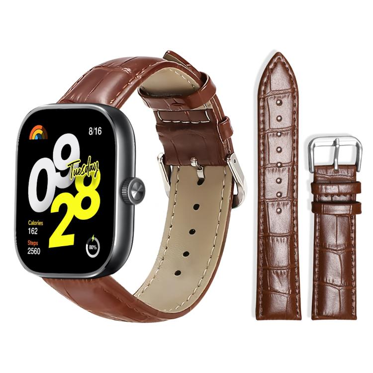 Bracelet de montre en cuir à boucle ardillon xDfind, texture bambou, For Xiaomi Band 10 Pro / 9 Pro / Redmi Watch 6, For Xiaomi Smart Band 10 / 9 / 8 / NFC 14mm, For Redmi Watch 3 Active / Lite 20mm, For Redmi Watch 3 20mm