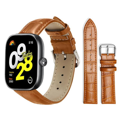 Bracelet de montre en cuir à boucle ardillon xDfind, texture bambou, For Xiaomi Band 10 Pro / 9 Pro / Redmi Watch 6, For Xiaomi Smart Band 10 / 9 / 8 / NFC 14mm, For Redmi Watch 3 Active / Lite 20mm, For Redmi Watch 3 20mm