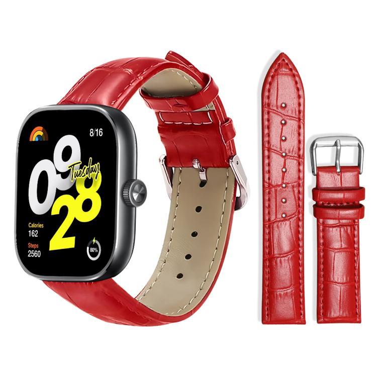 Bracelet de montre en cuir à boucle ardillon xDfind, texture bambou, For Xiaomi Band 10 Pro / 9 Pro / Redmi Watch 6, For Xiaomi Smart Band 10 / 9 / 8 / NFC 14mm, For Redmi Watch 3 Active / Lite 20mm, For Redmi Watch 3 20mm