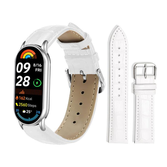 Bracelet de montre en cuir à boucle ardillon xDfind, texture bambou, For Xiaomi Smart Band 11 / 10 / 9 / 8, For Xiaomi Band 10 Pro / 9 Pro / Redmi Watch 6, For Redmi Watch 3 Active / Lite 20mm, For Redmi Watch 3 20mm