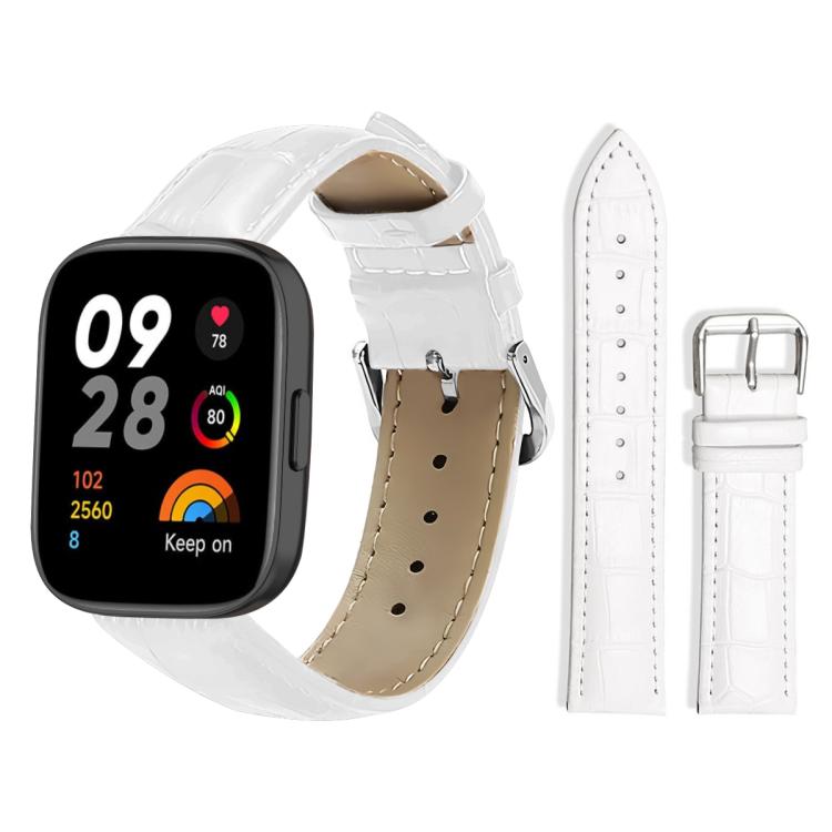 Bracelet de montre en cuir à boucle ardillon xDfind, texture bambou, For Xiaomi Band 10 Pro / 9 Pro / Redmi Watch 6, For Xiaomi Smart Band 10 / 9 / 8 / NFC 14mm, For Redmi Watch 3 Active / Lite 20mm, For Redmi Watch 3 20mm