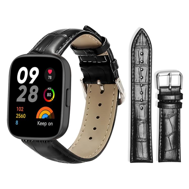 Bracelet de montre en cuir à boucle ardillon xDfind, texture bambou, For Xiaomi Band 10 Pro / 9 Pro / Redmi Watch 6, For Xiaomi Smart Band 10 / 9 / 8 / NFC 14mm, For Redmi Watch 3 Active / Lite 20mm, For Redmi Watch 3 20mm
