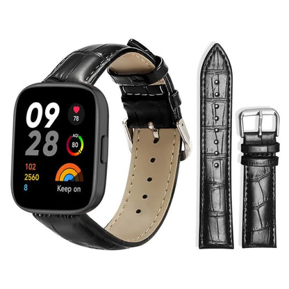 Bracelet de montre en cuir à boucle ardillon xDfind, texture bambou, For Xiaomi Band 10 Pro / 9 Pro / Redmi Watch 6, For Xiaomi Smart Band 10 / 9 / 8 / NFC 14mm, For Redmi Watch 3 Active / Lite 20mm, For Redmi Watch 3 20mm