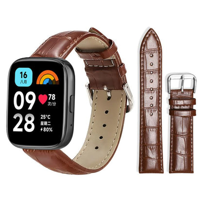 Bracelet de montre en cuir à boucle ardillon xDfind, texture bambou, For Xiaomi Band 10 Pro / 9 Pro / Redmi Watch 6, For Xiaomi Smart Band 10 / 9 / 8 / NFC 14mm, For Redmi Watch 3 Active / Lite 20mm, For Redmi Watch 3 20mm