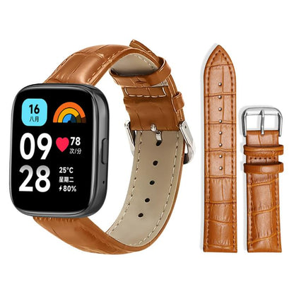 Bracelet de montre en cuir à boucle ardillon xDfind, texture bambou, For Xiaomi Band 10 Pro / 9 Pro / Redmi Watch 6, For Xiaomi Smart Band 10 / 9 / 8 / NFC 14mm, For Redmi Watch 3 Active / Lite 20mm, For Redmi Watch 3 20mm