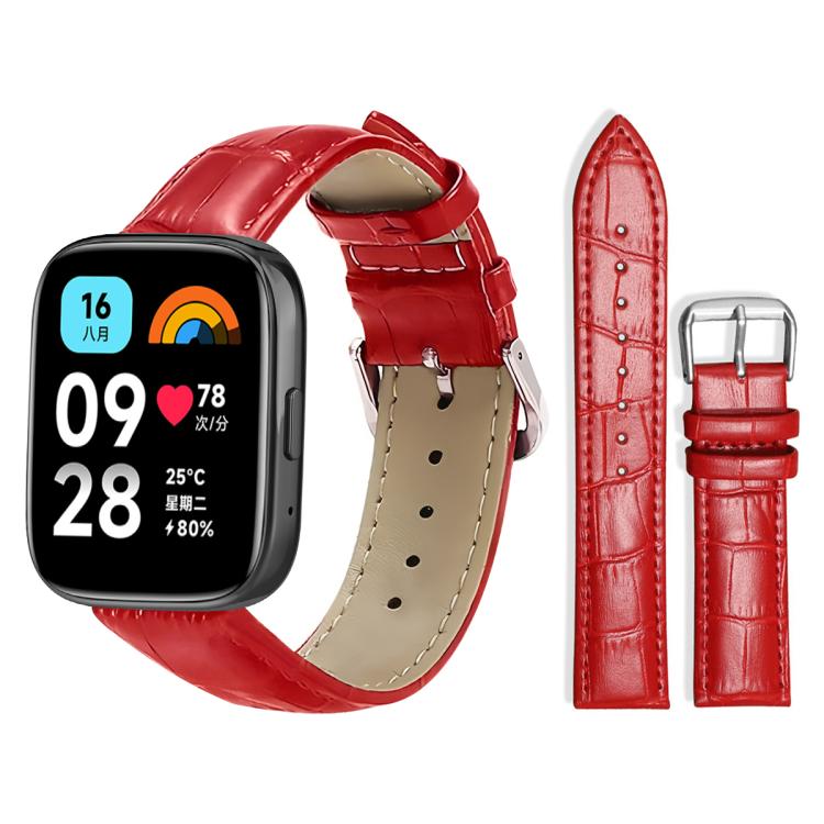Bracelet de montre en cuir à boucle ardillon xDfind, texture bambou, For Xiaomi Band 10 Pro / 9 Pro / Redmi Watch 6, For Xiaomi Smart Band 10 / 9 / 8 / NFC 14mm, For Redmi Watch 3 Active / Lite 20mm, For Redmi Watch 3 20mm