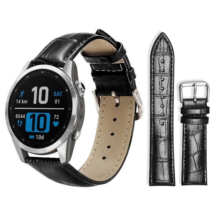 Bracelet de montre en cuir à boucle ardillon xDfind, texture bambou, For Garmin Fenix 8/7X/6X/5X 26mm 22mm, For Garmin Fenix 8/7/6/5 22mm 20mm, For Garmin Fenix 8/7S/6S/5S 20mm 18mm, For Garmin Forerunner 45/45S/Swim2 18mm                              ...