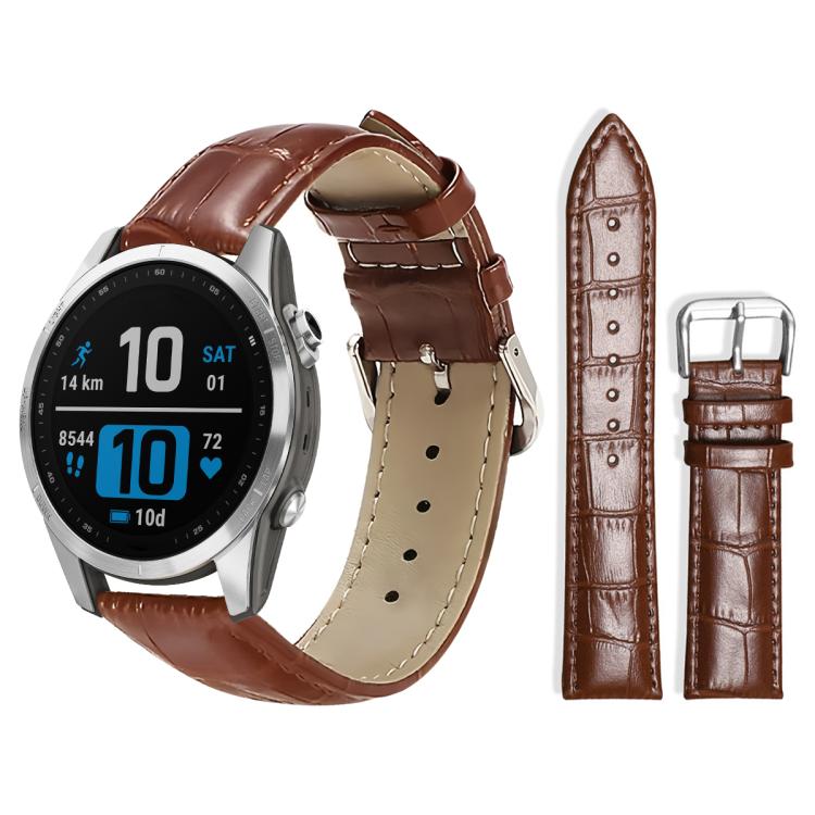 Bracelet de montre en cuir à boucle ardillon xDfind, texture bambou, For Garmin Fenix 8/7X/6X/5X 26mm 22mm, For Garmin Fenix 8/7/6/5 22mm 20mm, For Garmin Fenix 8/7S/6S/5S 20mm 18mm, For Garmin Forerunner 45/45S/Swim2 18mm                              ...