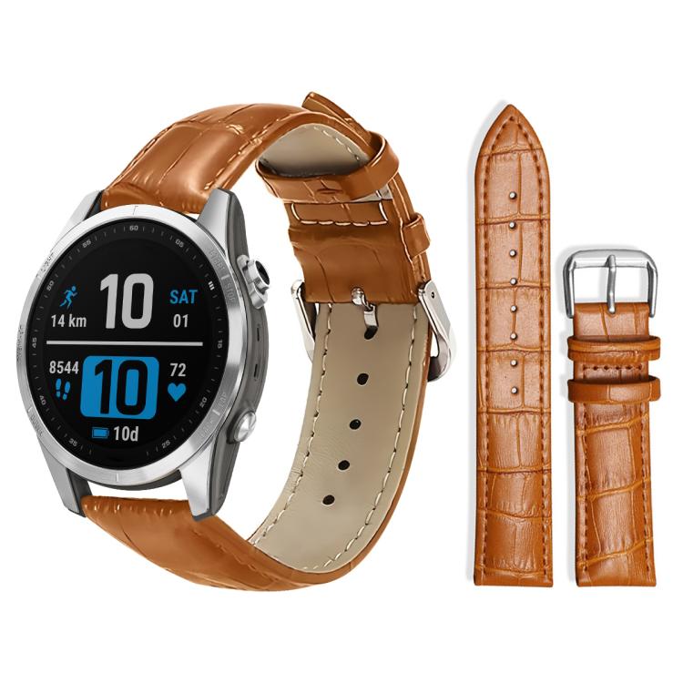 Bracelet de montre en cuir à boucle ardillon xDfind, texture bambou, For Garmin Fenix 8/7X/6X/5X 26mm 22mm, For Garmin Fenix 8/7/6/5 22mm 20mm, For Garmin Fenix 8/7S/6S/5S 20mm 18mm, For Garmin Forerunner 45/45S/Swim2 18mm                              ...