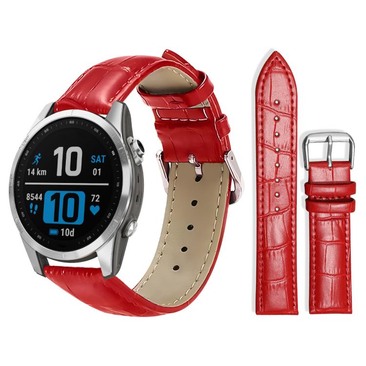 Bracelet de montre en cuir à boucle ardillon xDfind, texture bambou, For Garmin Fenix 8/7X/6X/5X 26mm 22mm, For Garmin Fenix 8/7/6/5 22mm 20mm, For Garmin Fenix 8/7S/6S/5S 20mm 18mm, For Garmin Forerunner 45/45S/Swim2 18mm                              ...