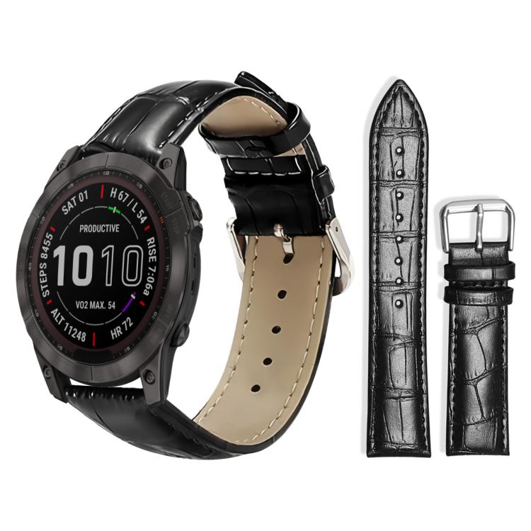 Bracelet de montre en cuir à boucle ardillon xDfind, texture bambou, For Garmin Fenix 8/7X/6X/5X 26mm 22mm, For Garmin Fenix 8/7/6/5 22mm 20mm, For Garmin Fenix 8/7S/6S/5S 20mm 18mm, For Garmin Forerunner 45/45S/Swim2 18mm                              ...