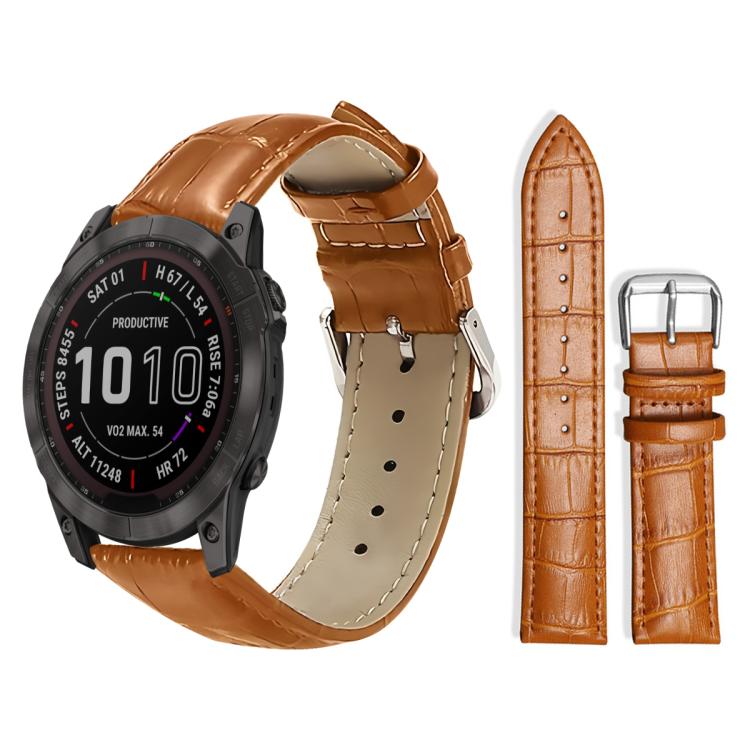 Bracelet de montre en cuir à boucle ardillon xDfind, texture bambou, For Garmin Fenix 8/7X/6X/5X 26mm 22mm, For Garmin Fenix 8/7/6/5 22mm 20mm, For Garmin Fenix 8/7S/6S/5S 20mm 18mm, For Garmin Forerunner 45/45S/Swim2 18mm                              ...
