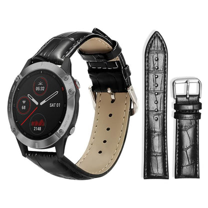 Bracelet de montre en cuir à boucle ardillon xDfind, texture bambou, For Garmin Fenix 8/7X/6X/5X 26mm 22mm, For Garmin Fenix 8/7/6/5 22mm 20mm, For Garmin Fenix 8/7S/6S/5S 20mm 18mm, For Garmin Forerunner 45/45S/Swim2 18mm                              ...