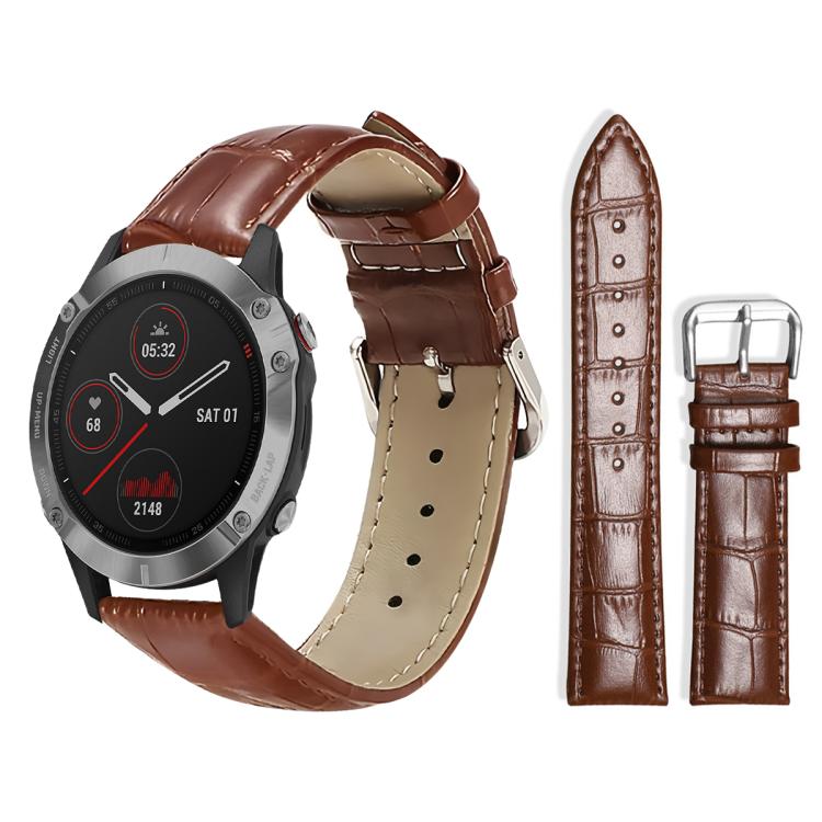 Bracelet de montre en cuir à boucle ardillon xDfind, texture bambou, For Garmin Fenix 8/7X/6X/5X 26mm 22mm, For Garmin Fenix 8/7/6/5 22mm 20mm, For Garmin Fenix 8/7S/6S/5S 20mm 18mm, For Garmin Forerunner 45/45S/Swim2 18mm                              ...
