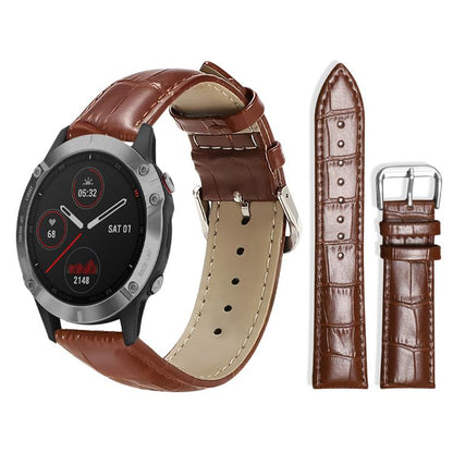 Bracelet de montre en cuir à boucle ardillon xDfind, texture bambou, For Garmin Fenix 8/7X/6X/5X 26mm 22mm, For Garmin Fenix 8/7/6/5 22mm 20mm, For Garmin Fenix 8/7S/6S/5S 20mm 18mm, For Garmin Forerunner 45/45S/Swim2 18mm                              ...
