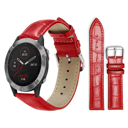 Bracelet de montre en cuir à boucle ardillon xDfind, texture bambou, For Garmin Fenix 8/7X/6X/5X 26mm 22mm, For Garmin Fenix 8/7/6/5 22mm 20mm, For Garmin Fenix 8/7S/6S/5S 20mm 18mm, For Garmin Forerunner 45/45S/Swim2 18mm                              ...