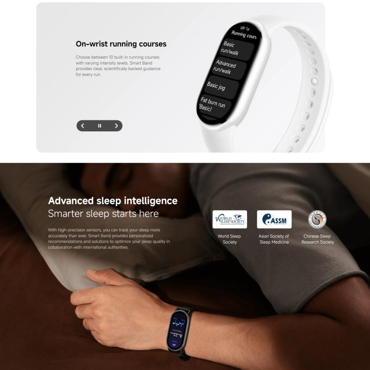 Bracelet connecté Xiaomi Smart Band 10 d'origine, écran AMOLED de 1,72 pouce, étanche jusqu'à 5 ATM, compatible avec la mesure de l'oxygène sanguin et de la fréquence cardiaque., Smart Band 10 Black