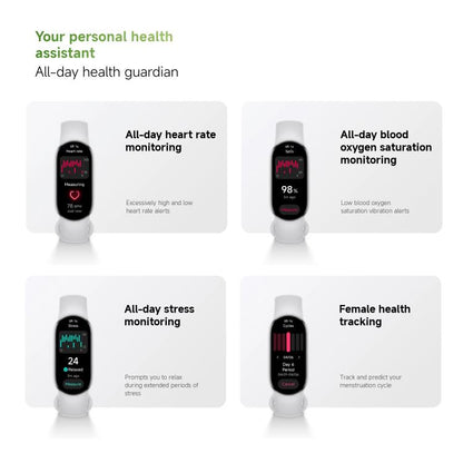 Bracelet connecté Xiaomi Smart Band 10 d'origine, écran AMOLED de 1,72 pouce, étanche jusqu'à 5 ATM, compatible avec la mesure de l'oxygène sanguin et de la fréquence cardiaque., Smart Band 10 Black
