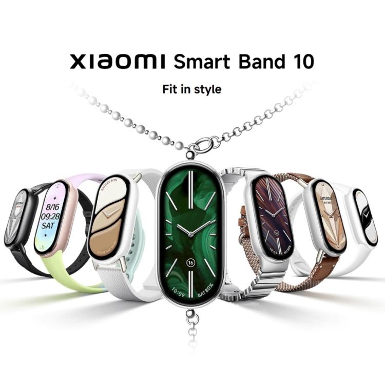 Bracelet connecté Xiaomi Smart Band 10 d'origine, écran AMOLED de 1,72 pouce, étanche jusqu'à 5 ATM, compatible avec la mesure de l'oxygène sanguin et de la fréquence cardiaque., Smart Band 10 Black