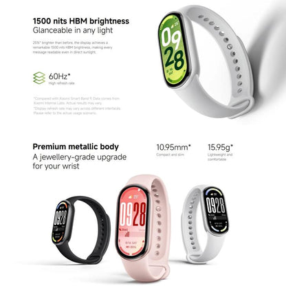 Bracelet connecté Xiaomi Smart Band 10 d'origine, écran AMOLED de 1,72 pouce, étanche jusqu'à 5 ATM, compatible avec la mesure de l'oxygène sanguin et de la fréquence cardiaque., Smart Band 10 Black