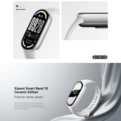 Bracelet connecté Xiaomi Smart Band 10 d'origine, écran AMOLED de 1,72 pouce, étanche jusqu'à 5 ATM, compatible avec la mesure de l'oxygène sanguin et de la fréquence cardiaque., Smart Band 10 Black