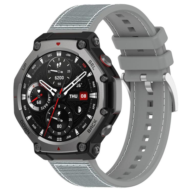 Bracelet de montre hybride en nylon tressé et silicone xDfind, For Amazfit T-Rex 3 22mm