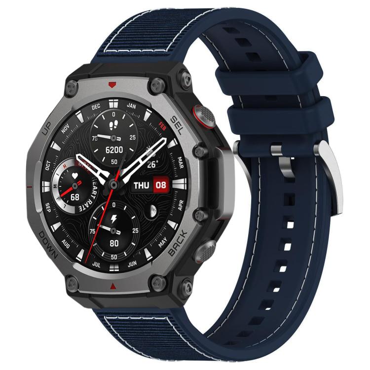 Bracelet de montre hybride en nylon tressé et silicone xDfind, For Amazfit T-Rex 3 22mm
