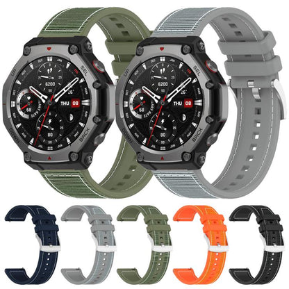 Bracelet de montre hybride en nylon tressé et silicone xDfind, For Amazfit T-Rex 3 22mm