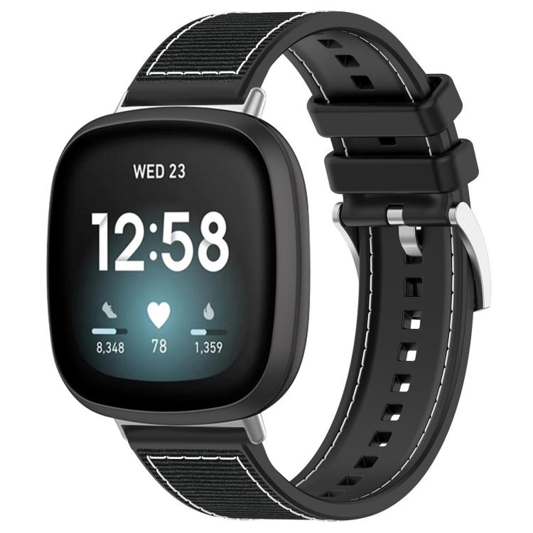 Bracelet de montre hybride en nylon tressé et silicone xDfind, For Fitbit Versa 4/Versa3/Sense2/Sense 20mm, For Fitbit Versa 2/Versa/Versa Lite 22mm