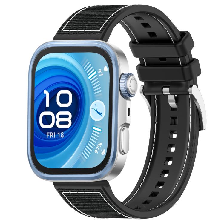 Bracelet de montre hybride en nylon tressé et silicone xDfind, For Huawei Watch Fit4 / Fit3 / Fit4 Pro 20mm, For Huawei Watch D2 22mm