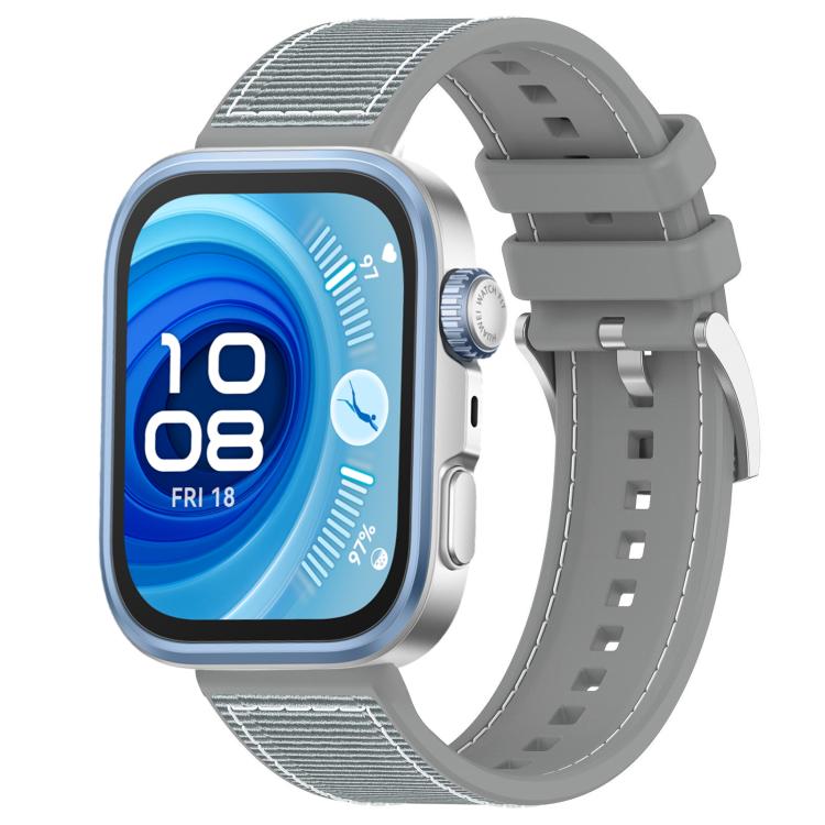 Bracelet de montre hybride en nylon tressé et silicone xDfind, For Huawei Watch Fit4 / Fit3 / Fit4 Pro 20mm, For Huawei Watch D2 22mm