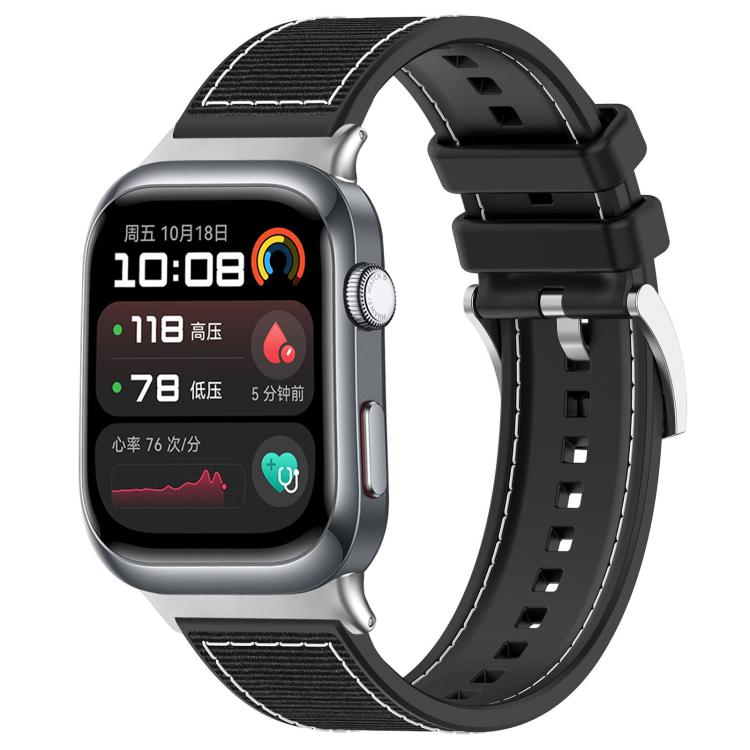 Bracelet de montre hybride en nylon tressé et silicone xDfind, For Huawei Watch Fit4 / Fit3 / Fit4 Pro 20mm, For Huawei Watch D2 22mm