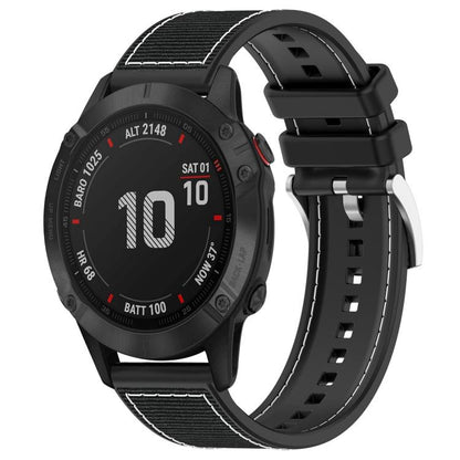 Bracelet de montre hybride en nylon tressé et silicone xDfind, For Garmin Fenix 8/7X/6X/5X 26mm, For Garmin Fenix 8/7/6/5 22mm, For Garmin Forerunner 220/235/735/735XT 20mm, For Garmin Forerunner 35/30/35J 20mm
