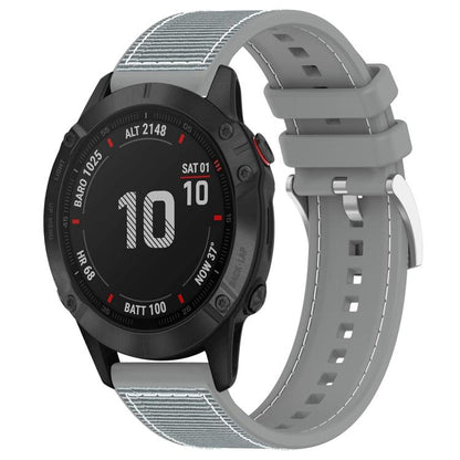 Bracelet de montre hybride en nylon tressé et silicone xDfind, For Garmin Fenix 8/7X/6X/5X 26mm, For Garmin Fenix 8/7/6/5 22mm, For Garmin Forerunner 220/235/735/735XT 20mm, For Garmin Forerunner 35/30/35J 20mm