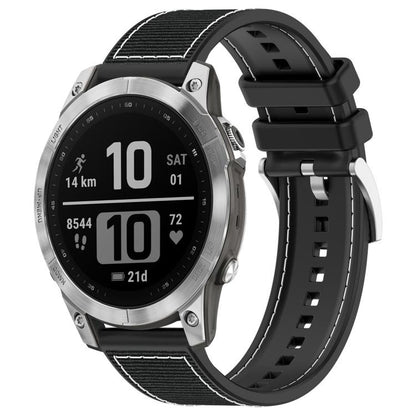 Bracelet de montre hybride en nylon tressé et silicone xDfind, For Garmin Fenix 8/7X/6X/5X 26mm, For Garmin Fenix 8/7/6/5 22mm, For Garmin Forerunner 220/235/735/735XT 20mm, For Garmin Forerunner 35/30/35J 20mm