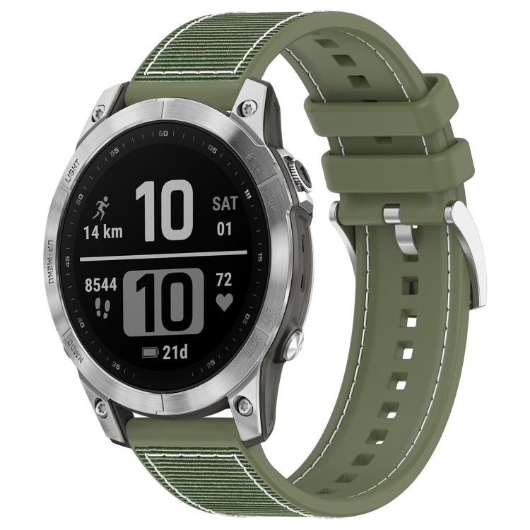 Bracelet de montre hybride en nylon tressé et silicone xDfind, For Garmin Fenix 8/7X/6X/5X 26mm, For Garmin Fenix 8/7/6/5 22mm, For Garmin Forerunner 220/235/735/735XT 20mm, For Garmin Forerunner 35/30/35J 20mm