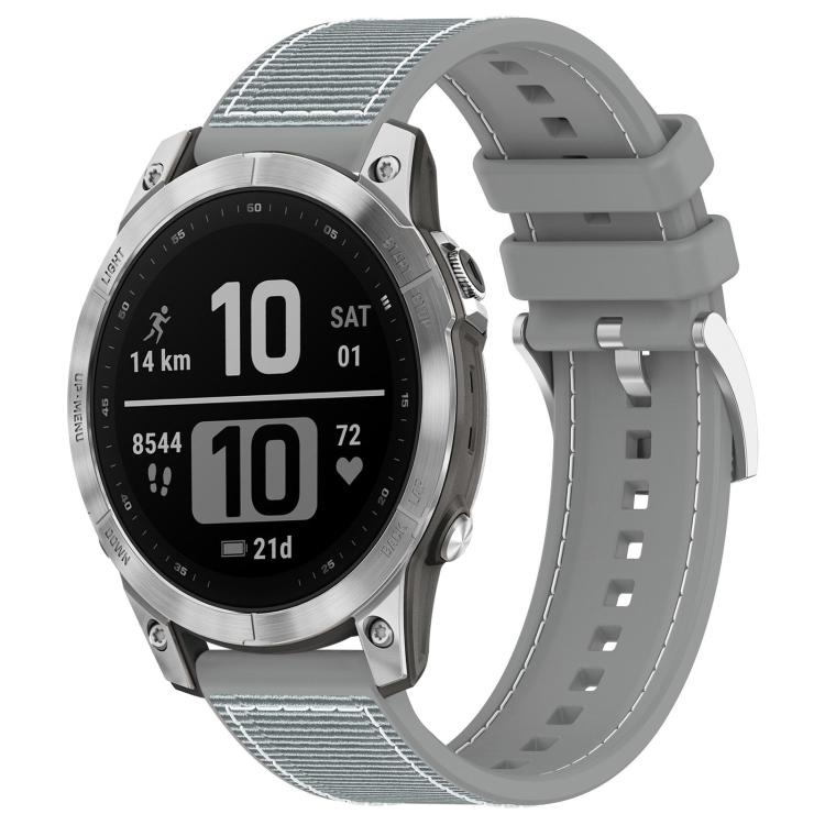 Bracelet de montre hybride en nylon tressé et silicone xDfind, For Garmin Fenix 8/7X/6X/5X 26mm, For Garmin Fenix 8/7/6/5 22mm, For Garmin Forerunner 220/235/735/735XT 20mm, For Garmin Forerunner 35/30/35J 20mm