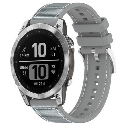 Bracelet de montre hybride en nylon tressé et silicone xDfind, For Garmin Fenix 8/7X/6X/5X 26mm, For Garmin Fenix 8/7/6/5 22mm, For Garmin Forerunner 220/235/735/735XT 20mm, For Garmin Forerunner 35/30/35J 20mm