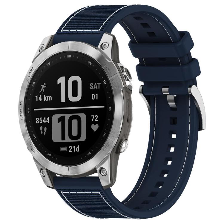 Bracelet de montre hybride en nylon tressé et silicone xDfind, For Garmin Fenix 8/7X/6X/5X 26mm, For Garmin Fenix 8/7/6/5 22mm, For Garmin Forerunner 220/235/735/735XT 20mm, For Garmin Forerunner 35/30/35J 20mm