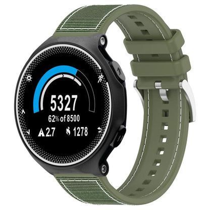 Bracelet de montre hybride en nylon tressé et silicone xDfind, For Garmin Fenix 8/7X/6X/5X 26mm, For Garmin Fenix 8/7/6/5 22mm, For Garmin Forerunner 220/235/735/735XT 20mm, For Garmin Forerunner 35/30/35J 20mm