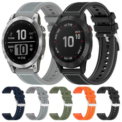 Bracelet de montre hybride en nylon tressé et silicone xDfind, For Garmin Fenix 8/7X/6X/5X 26mm, For Garmin Fenix 8/7/6/5 22mm, For Garmin Forerunner 220/235/735/735XT 20mm, For Garmin Forerunner 35/30/35J 20mm