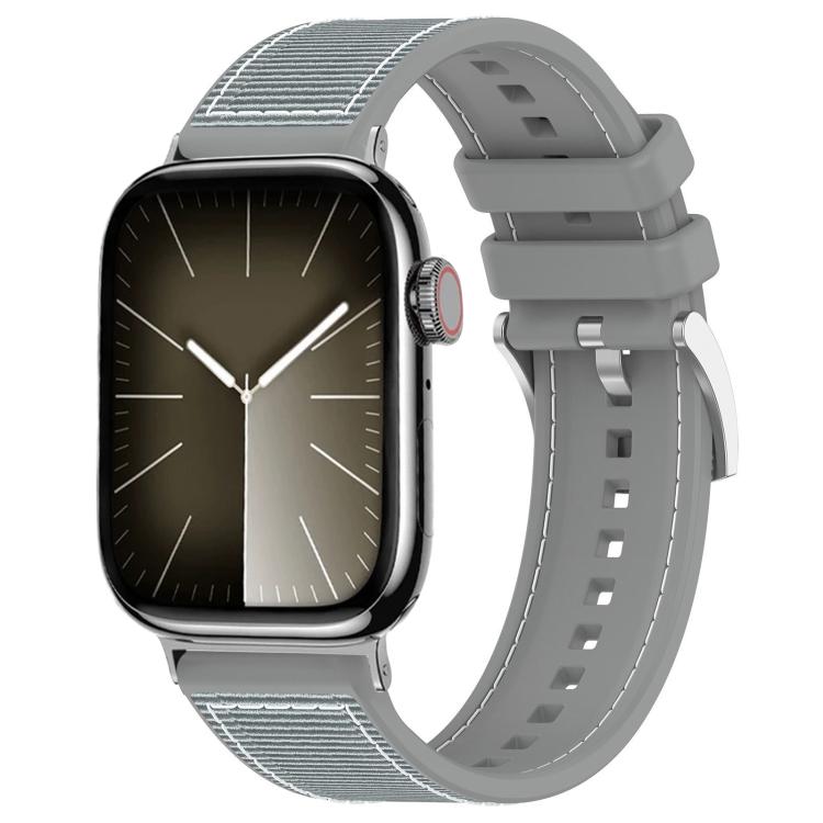 Bracelet de montre hybride en nylon tressé et silicone xDfind, For Apple Watch 42 / 44 / 45 / 46 / 49mm 22mm, For Apple Watch 38 / 40 / 41 / S10 42mm 20mm