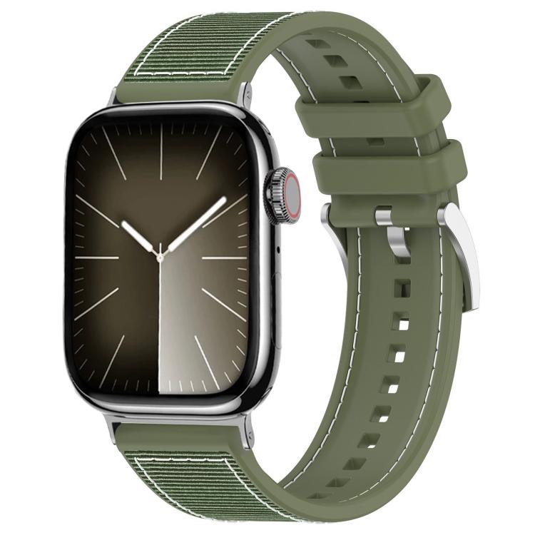 Bracelet de montre hybride en nylon tressé et silicone xDfind, For Apple Watch 42 / 44 / 45 / 46 / 49mm 22mm, For Apple Watch 38 / 40 / 41 / S10 42mm 20mm