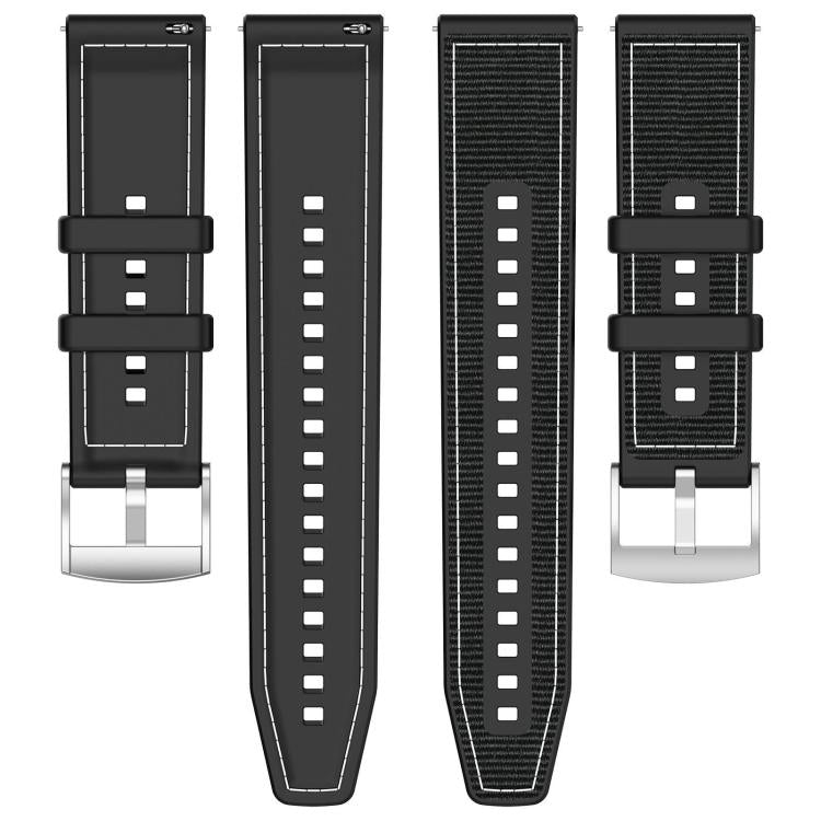 Bracelet de montre hybride en nylon tressé et silicone xDfind, For Apple Watch 42 / 44 / 45 / 46 / 49mm 22mm, For Apple Watch 38 / 40 / 41 / S10 42mm 20mm