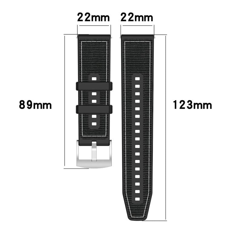 Bracelet de montre hybride en nylon tressé et silicone xDfind, For Apple Watch 42 / 44 / 45 / 46 / 49mm 22mm, For Apple Watch 38 / 40 / 41 / S10 42mm 20mm